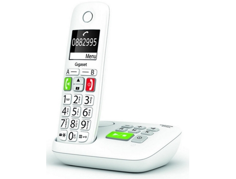 Teléfono inalámbrico Dect blanco con contestador E290A