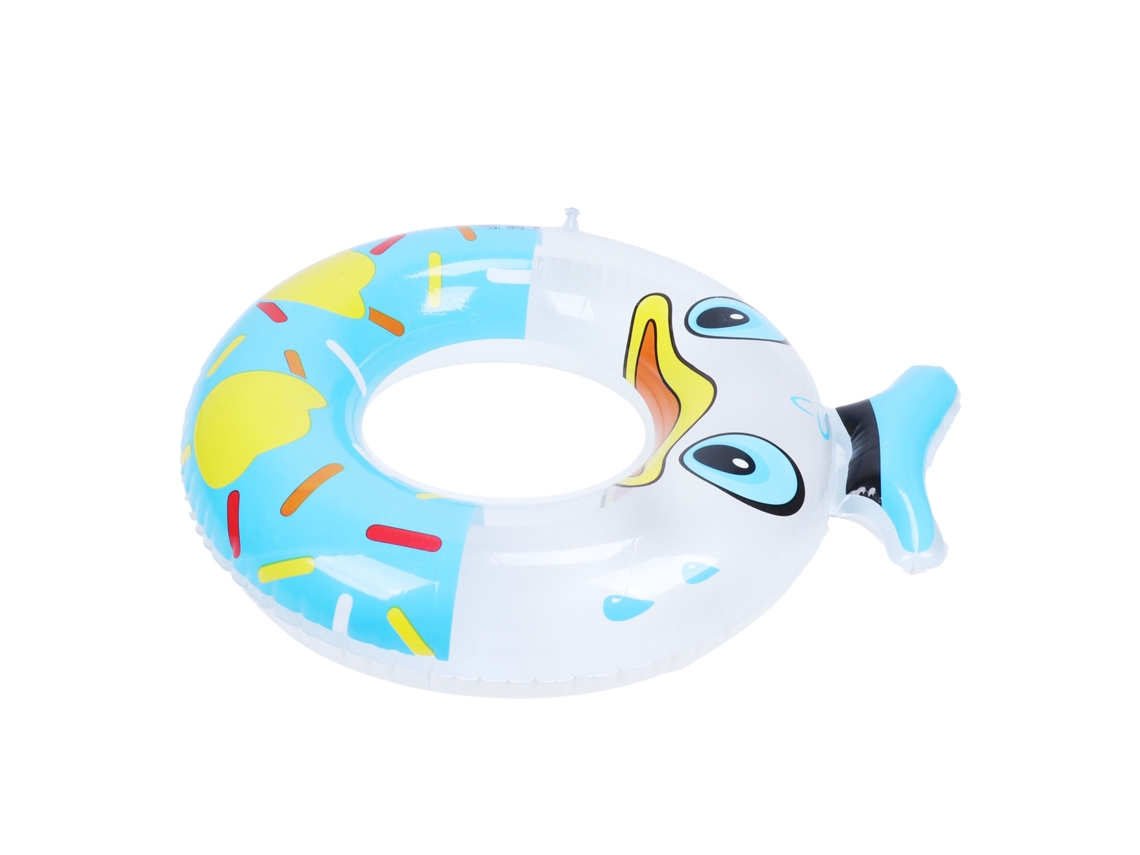 Pelota inflable flotante para niños, diseño de dibujos animados azul, para piscina y playa