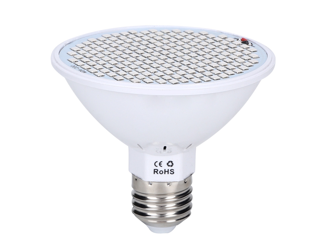 Lámpara Led De Cultivo Para Plantas E27 30w 200 Leds Luz Roja Y Azul Para Floración Y Crecimiento Saludable