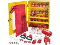 Kit de bloqueo/etiquetado eléctrico de 59 piezas con estación, candados y accesorios