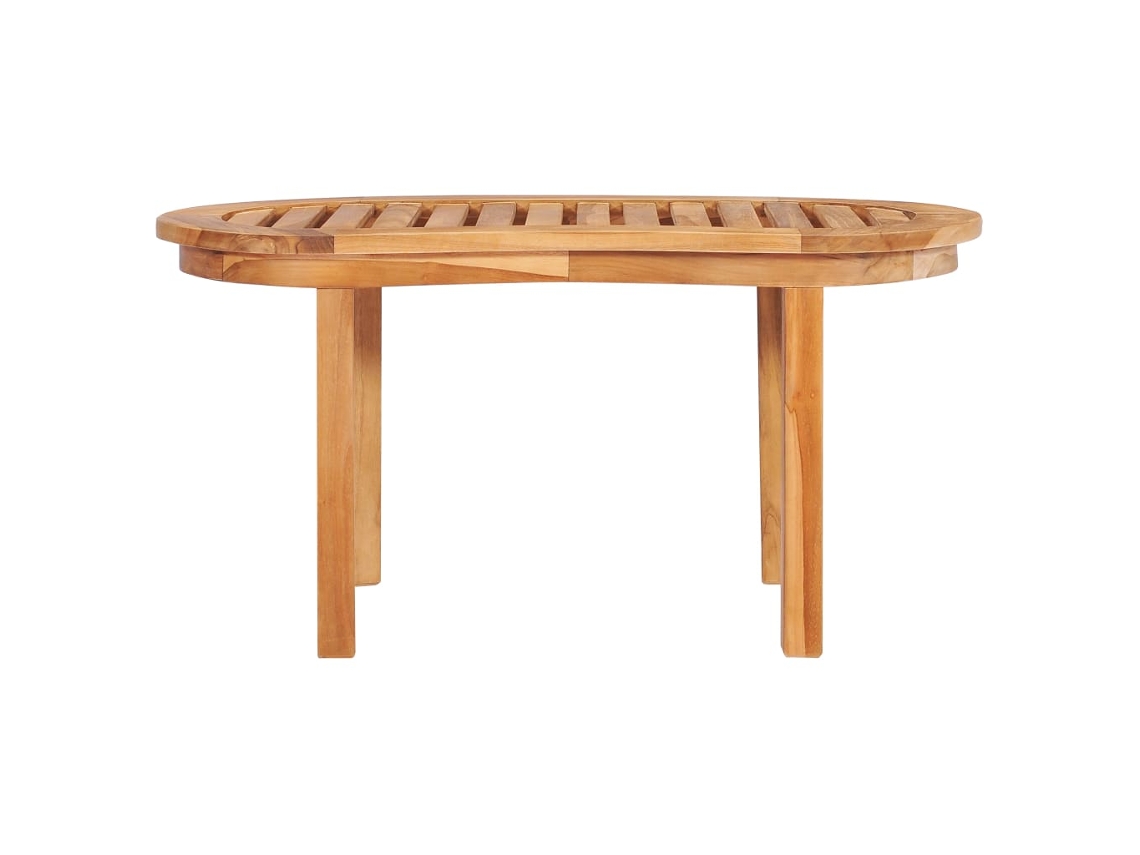 Mesa De Centro De Madera Maciza De Teca 90x50x45 Cm