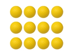 2026-pelota De Golf Suave De Pu Monocapa 42.6mm Para Entrenamiento Interior Amarilla 12pcs
