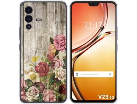 Carcasa para Vivo V23 5G TUMUNDOSMARTPHONE Dibujos Madera 08 Multicolor