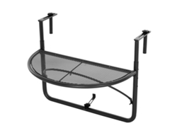 Mesa Suspensa Varanda Semicircular 60x47x50 Altura Ajustável Metal