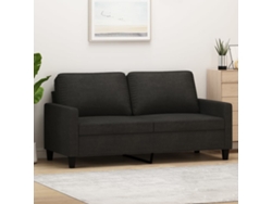 Sofá De 2 Plazas De Tela Negro 140 Cm