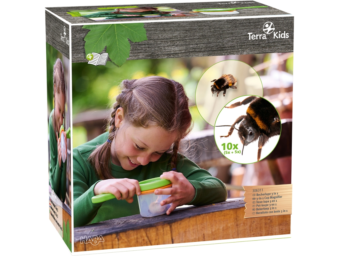 Jogo de Mesa HABA Terra Kids 3-In-1 Cup Magnifier (4 Anos)