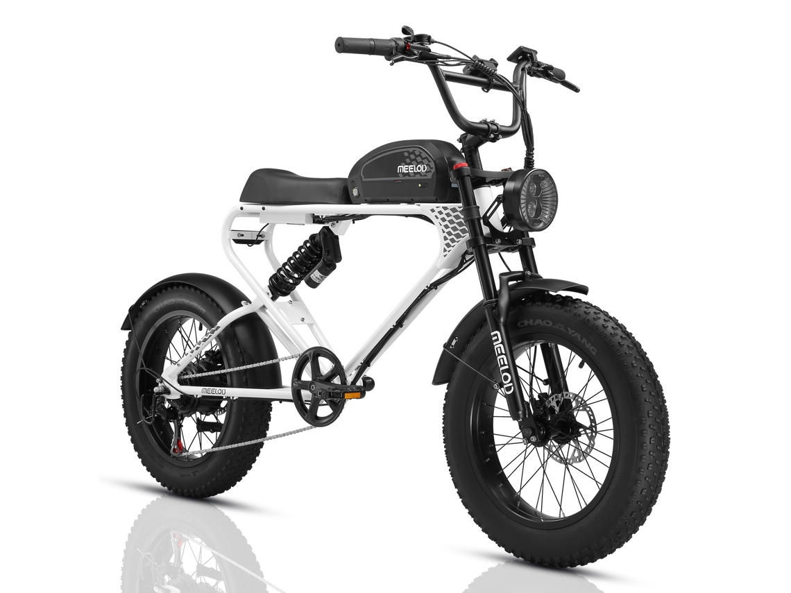 Bicicleta Eléctrica Estilo Ciclomotor Retro Meelod Dk300 Plus De 20 Pulgadas Con Batería De 48 V Y 20 Ah.