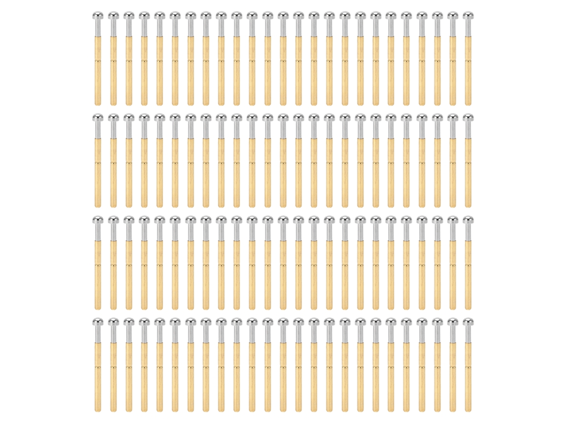 100 Unidades De Pines Pogo Para Pcb, Latón, Diámetro 2,36 Mm, Longitud 34 Mm, Herramientas De Prueba De Resorte.