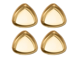 Juego de 4 platos laterales de acero inoxidable, dorados MEOIRUERY
