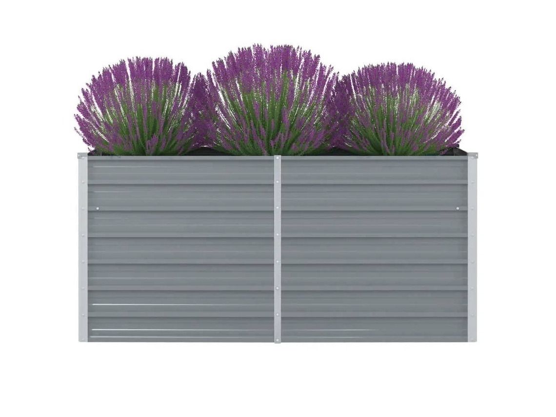 Parterre de Jardín LOVELY HOME en Acero Galvanizado Gris (160x80x77 cm)