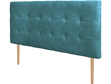 Cabecero DHOME Acolchado (Turquesa - Tela y Polipiel - 105 x 8 x 115 cm)