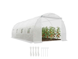 Estufa Túnel 6x3x2m 8 Janelas Pe140 Aço Branco