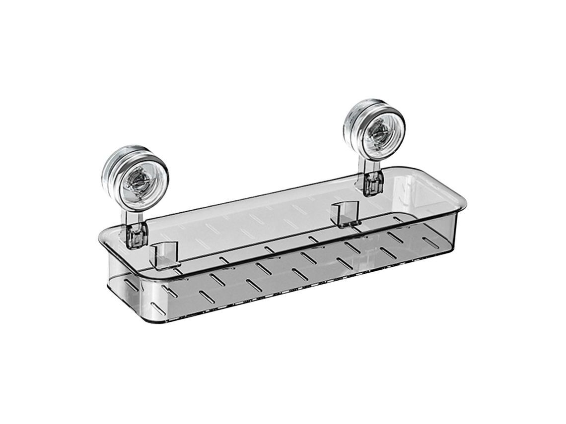 Estantería Acrílica Para Baño Con Potente Ventosa, Gran Capacidad (gris Transparente) Gertiz