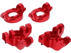 Soporte De Dirección Delantero De Aleación De Aluminio Y Base En C Para Camión Losi /8 Lmt - Azul (rojo)