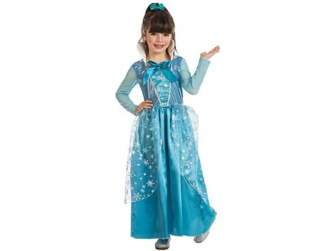 Disfraz de Niña DISFRAZZES Princesa Del Hielo Infantil (Talla: 7 a 9 años)