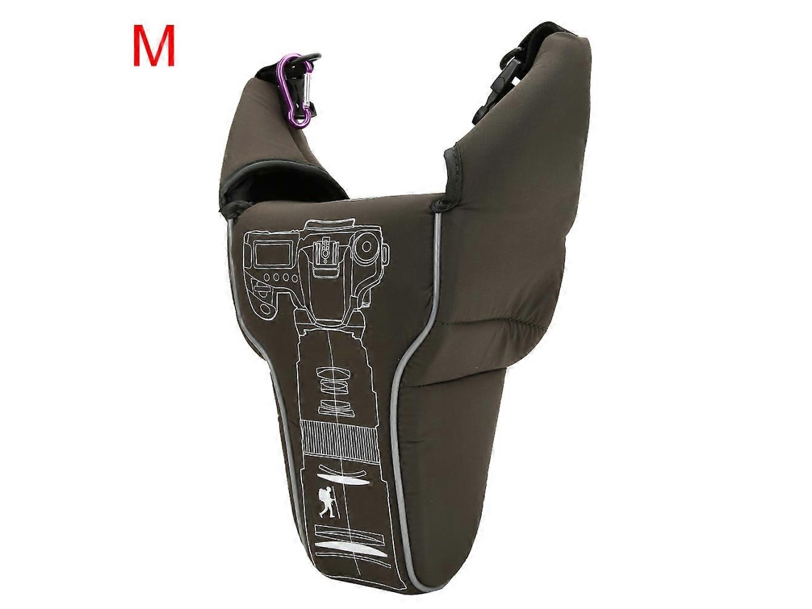 Bolsa impermeable de nailon anticolisión para exteriores, para teleobjetivo, cámara réflex sin espejo, color verde militar, talla M Saisiyiky