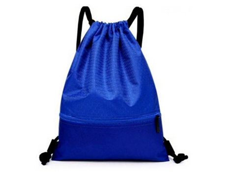 Mochila con cordón Bolsa de gimnasio Sackpack String Sack Pack Bolsas (Azul real)