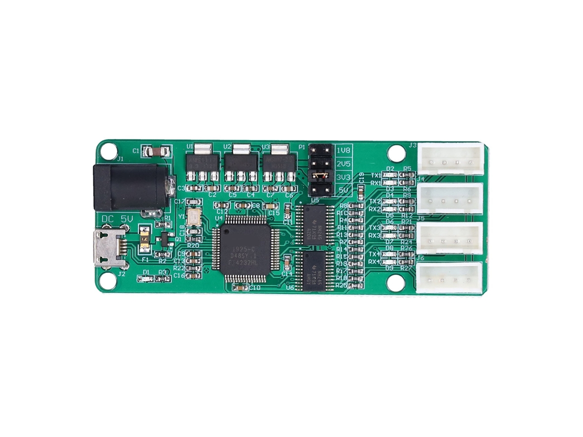 Módulo Puerto Serie Uart Usb A 4 Vías Ttl Chip Ft4232 Placa Conversor Dc 5v Para Equipos