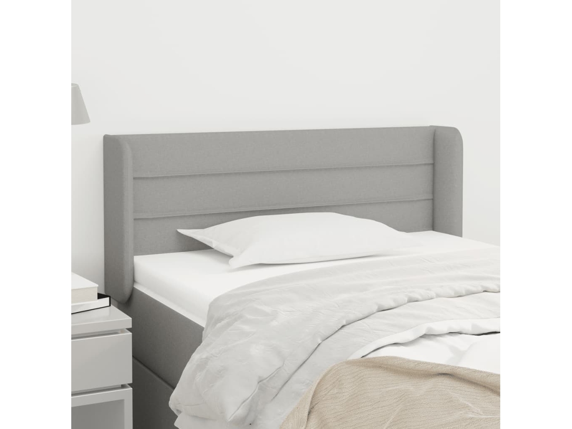 Cabecero De Tela Gris Claro 83x16x78/88 Cm