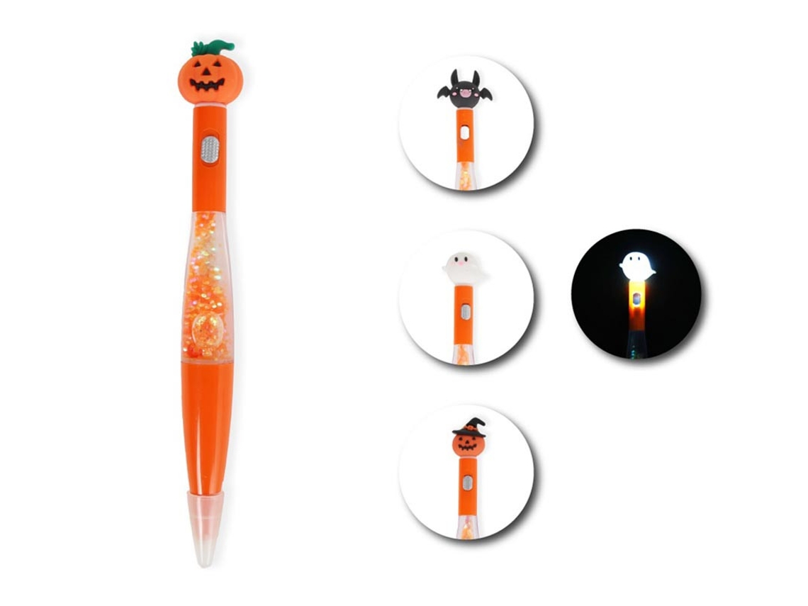 Bolígrafo de Halloween en modelos surtidos con luz de 17,5 cm