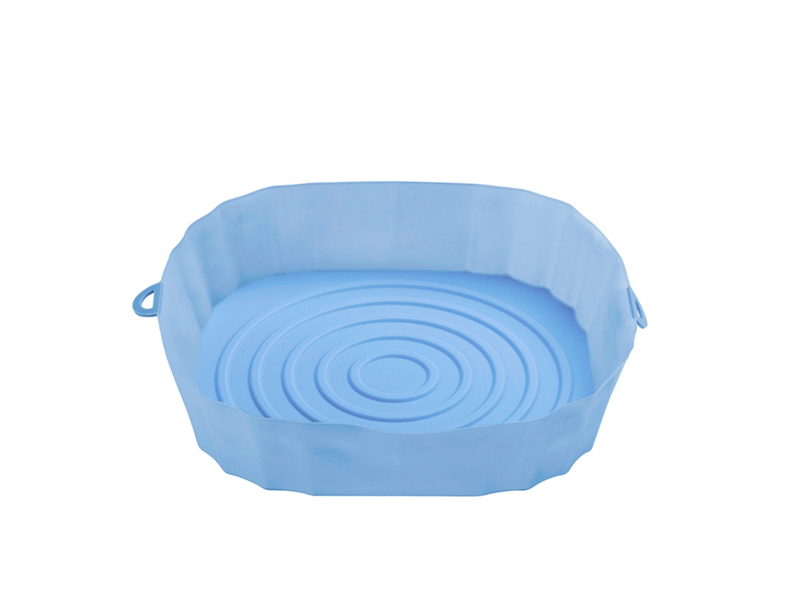 Assadeira de Silicone para Air Fryer Diâmetro Inferior de 18 Cm-Azul GERTIZ