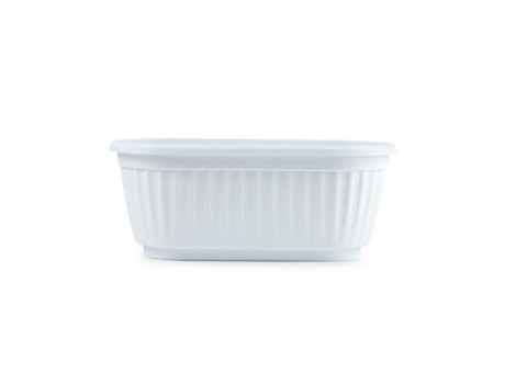 Jardinera Ovalada 25 Cm Ideal Interior Y/O Exterior Blanco PLASTIC FORTE