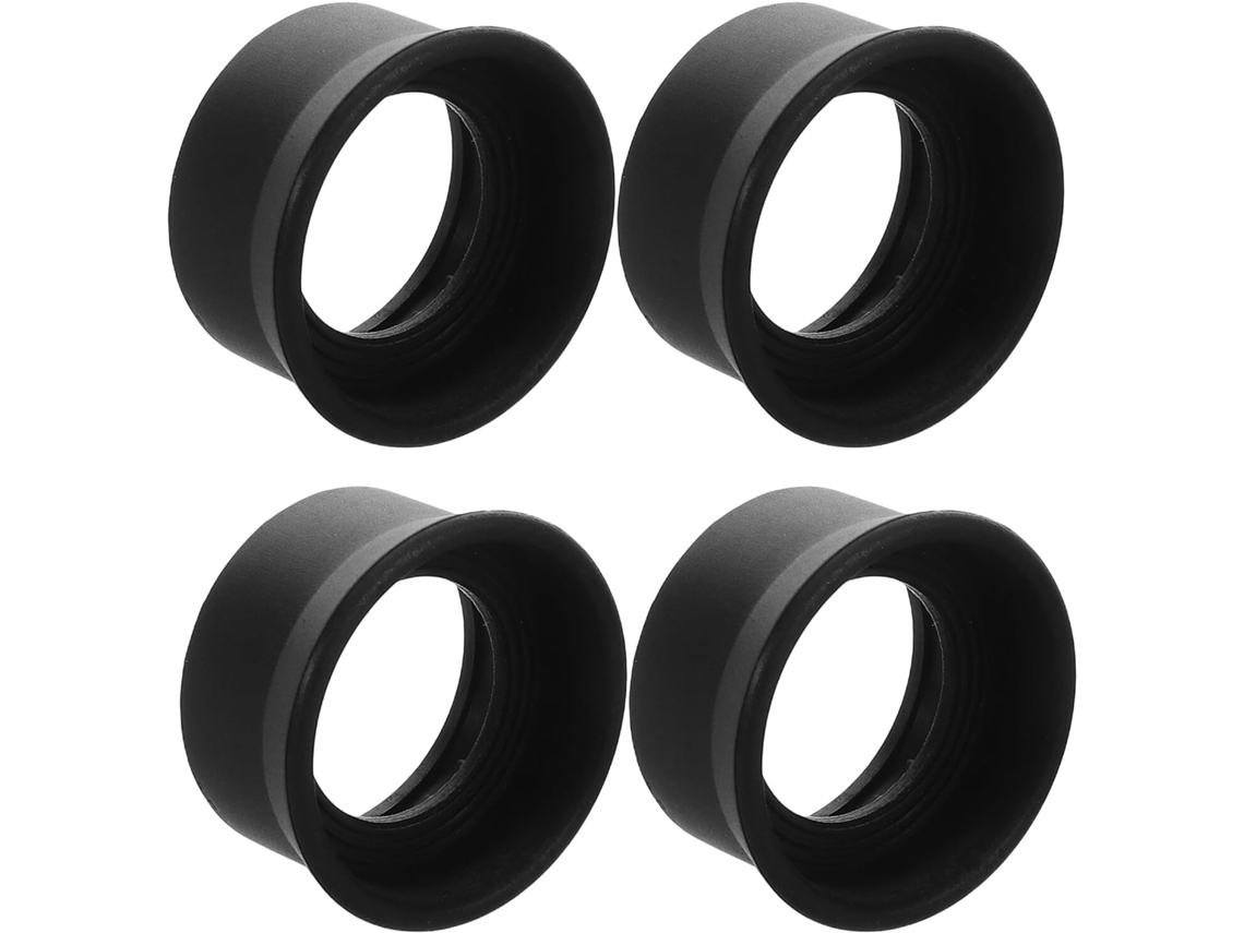 4 Protectores Oculares Para Microscopio | Color Negro
