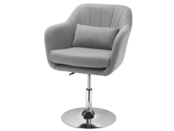 Silla giratoria, sillón giratorio con altura regulable, sillón decorativo estilo retro, sillón reclinable con cojín de respaldo.