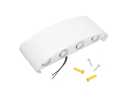 Lámpara de pared LED sencilla de aluminio modelo 2026 para uso interior, 8W 85W, 265V, luz blanca fría, para dormitorio y pasillo.