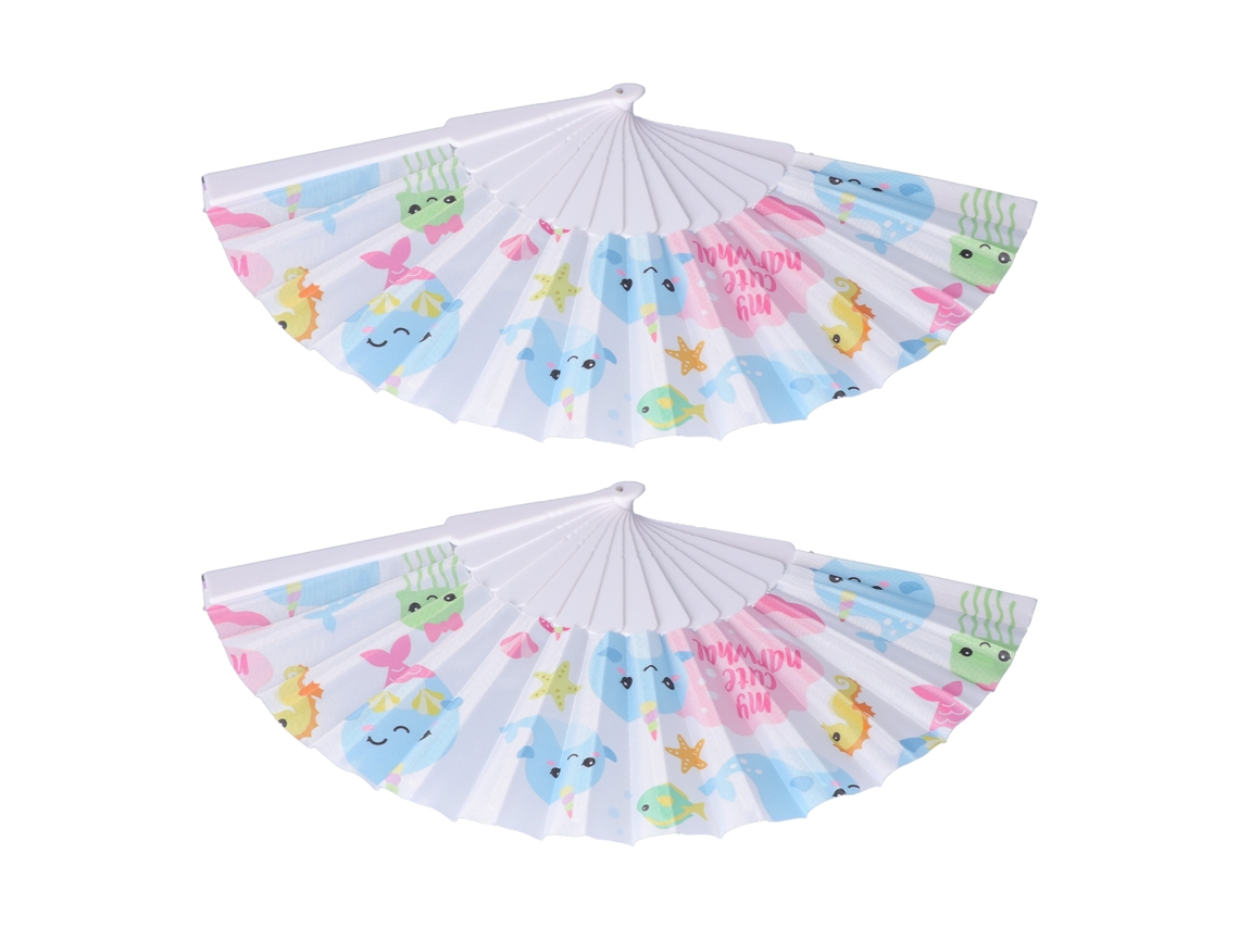 2 Abanicos Plegables De Plástico Con Forma De Animalito Para Decoración De Escenarios Fríos