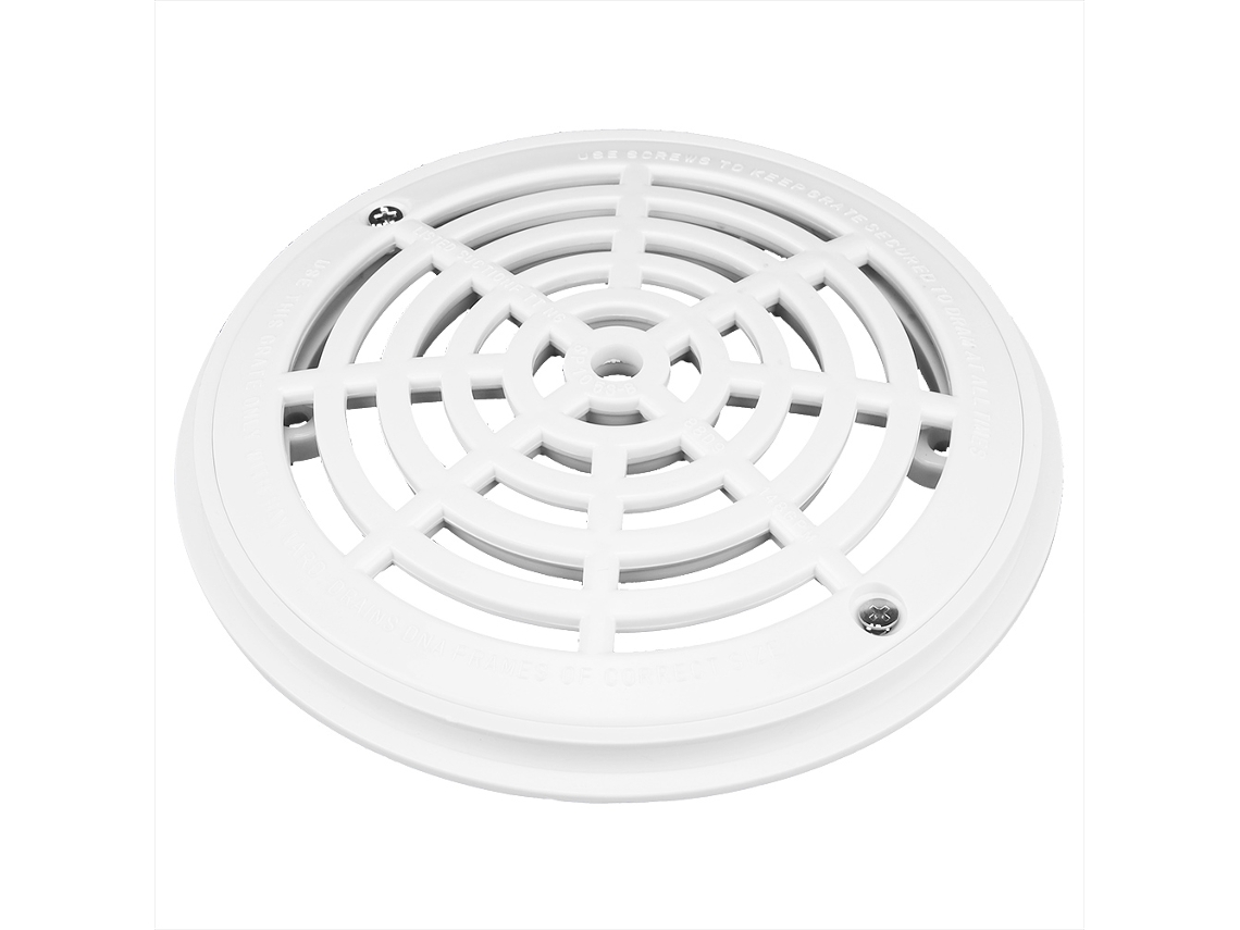 Cubierta de drenaje de piscina de plástico con tornillos, color blanco, para reemplazo