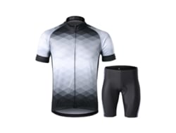 Conjunto De Roupa De Ciclismo Para Homem Com Camisa De Manga Curta E Calções Com Espuma Lixada
