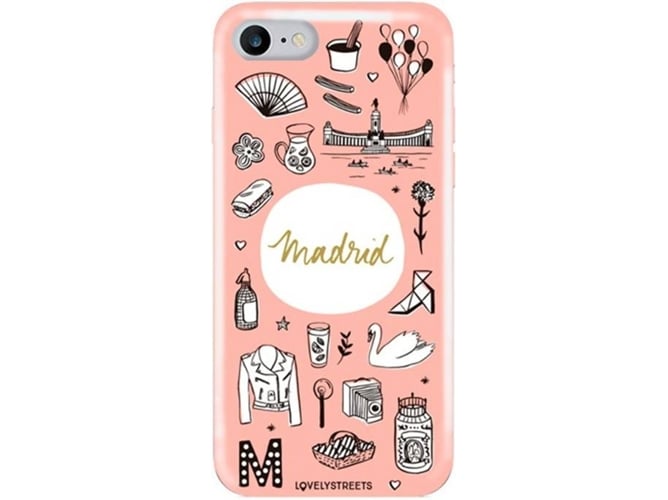 Carcasa iPhone 7, 8 LOVELY STREETS Viajera Madrid Multicolor