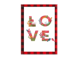 Bandera de jardín vertical de lona para San Valentín, estilo rústico de granja, ideal para bodas y fiestas al aire libre.