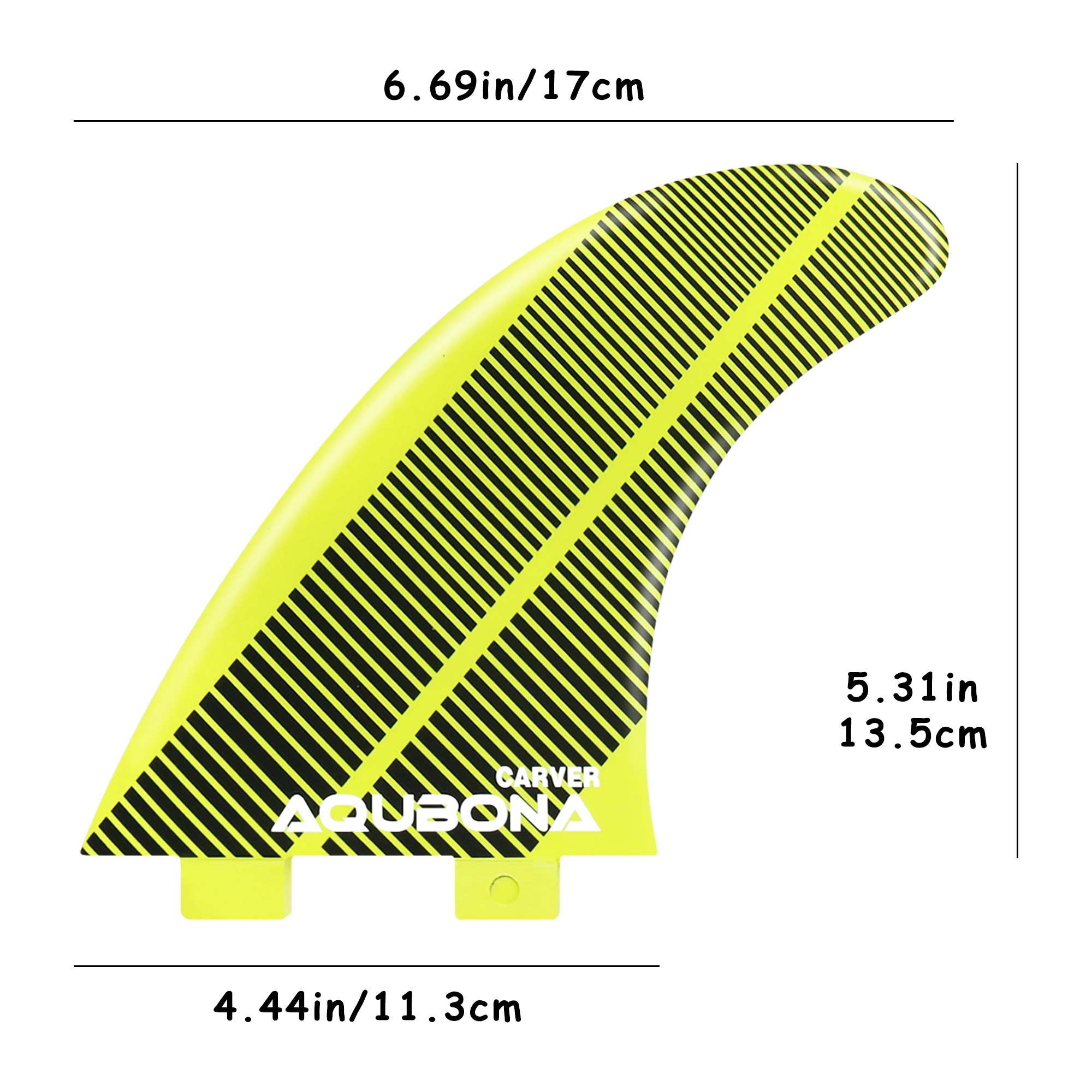 (f-g7 Amarillo, paquete de 3 piezas) Aletas para tabla de surf, diseño de panal de fibra de vidrio
