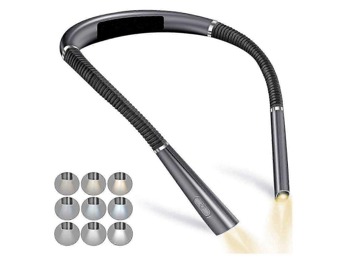 Lámparas de lectura LED para el cuello, lámpara de lectura recargable para libros, lámparas de lectura de silicona para brazos y cuello. Nostalgia88