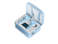 Auricular Bluetooth, Bluetooth 5.2, 36 Horas De Duración De La Batería, Sonido Envolvente Estéreo De 360°, Azul