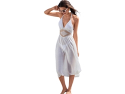 Vestido De Playa Sin Mangas Con Escote En V Y Lazo Ajustable Para Mujer.