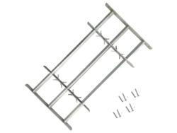Reja de seguridad ajustable para ventanas con 3 travesaños de 1000 a 1500 mm, DKD HOME DECOR