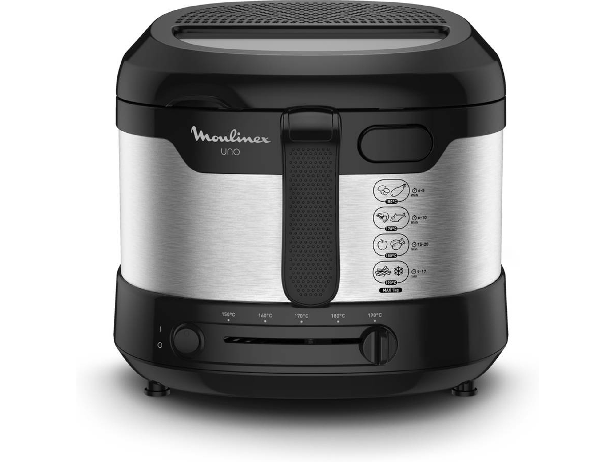 Freidora con aceite MOULINEX Uno AF215D10 (18 L - 1 kg - Negro)