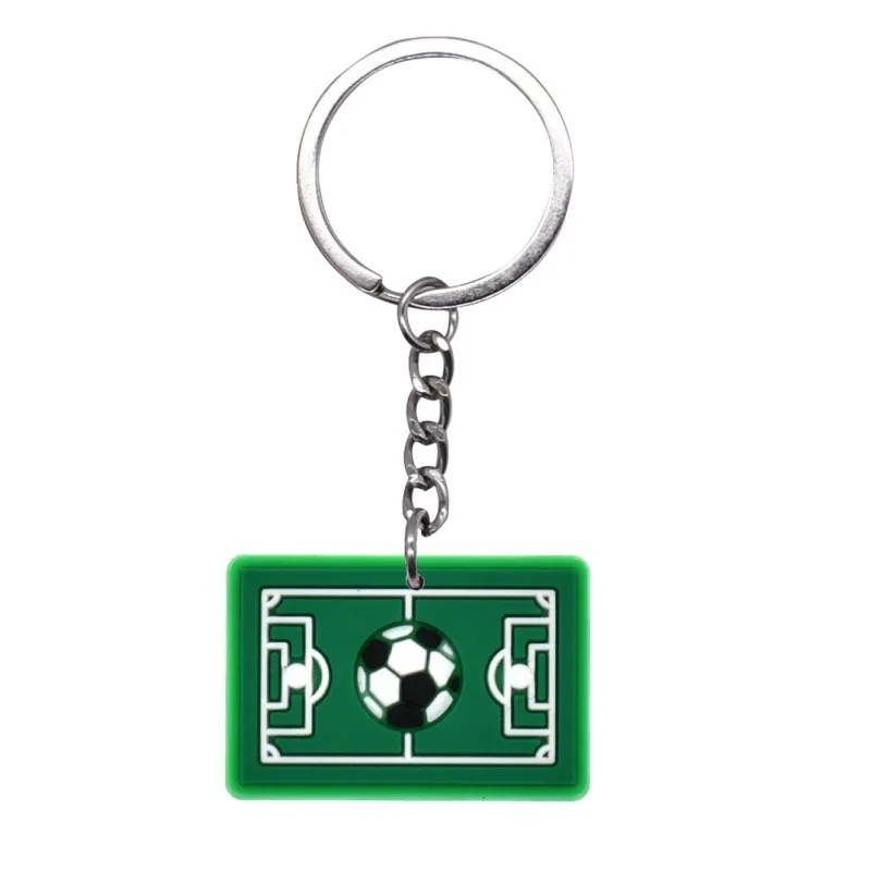 (paquete De 2) Llaveros Con Temática De Fútbol, De Goma Blanda De Pvc, Colgantes Decorativos