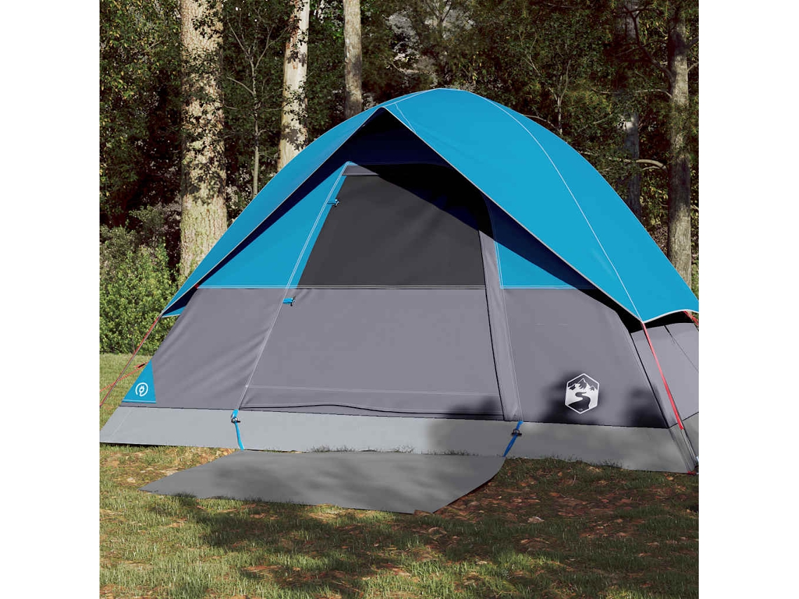 Tienda de campaña tipo domo impermeable azul para 3 personas