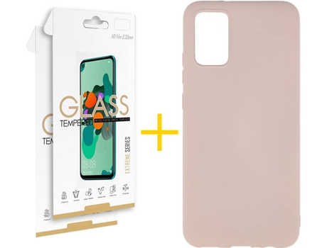 Kit Funda + Protector de Pantalla Samsung A02s SKYHE 3099 Rosa