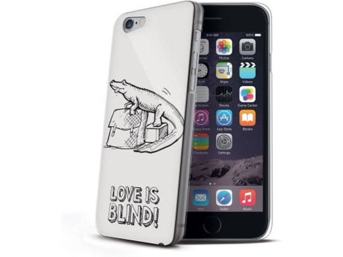 Funda iPhone 6 Plus CELLY Love is Blind Blanco