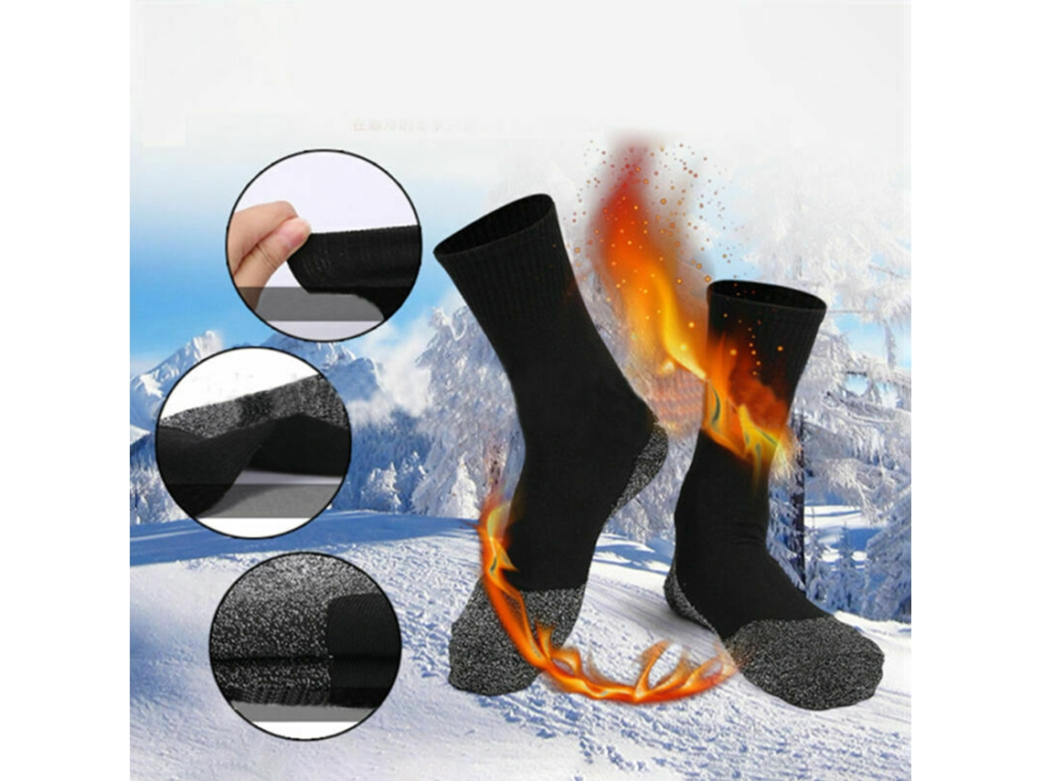 1 Par De Calcetines De Invierno Cálidos Con Fibra Aluminizada Para Mujer Y Hombre, Tallas 8-12/9-12