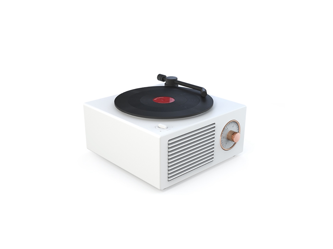Altavoz Bluetooth Retro Giratorio Mini Con Reproducción Inalámbrica Y Tarjeta Sd 5w 10h De Batería