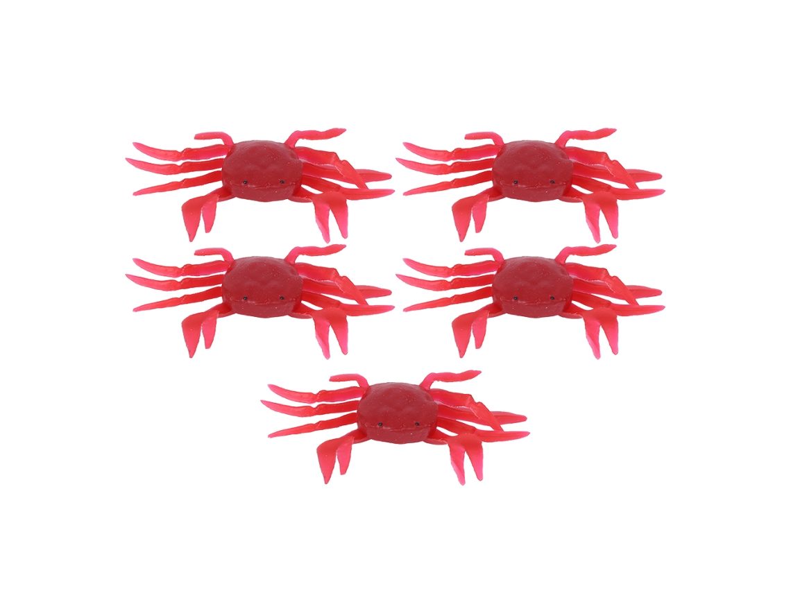 Danu26-5 Piezas Anzuelo De Cebo Artificial De Cangrejo 3d Suave Para Pesca