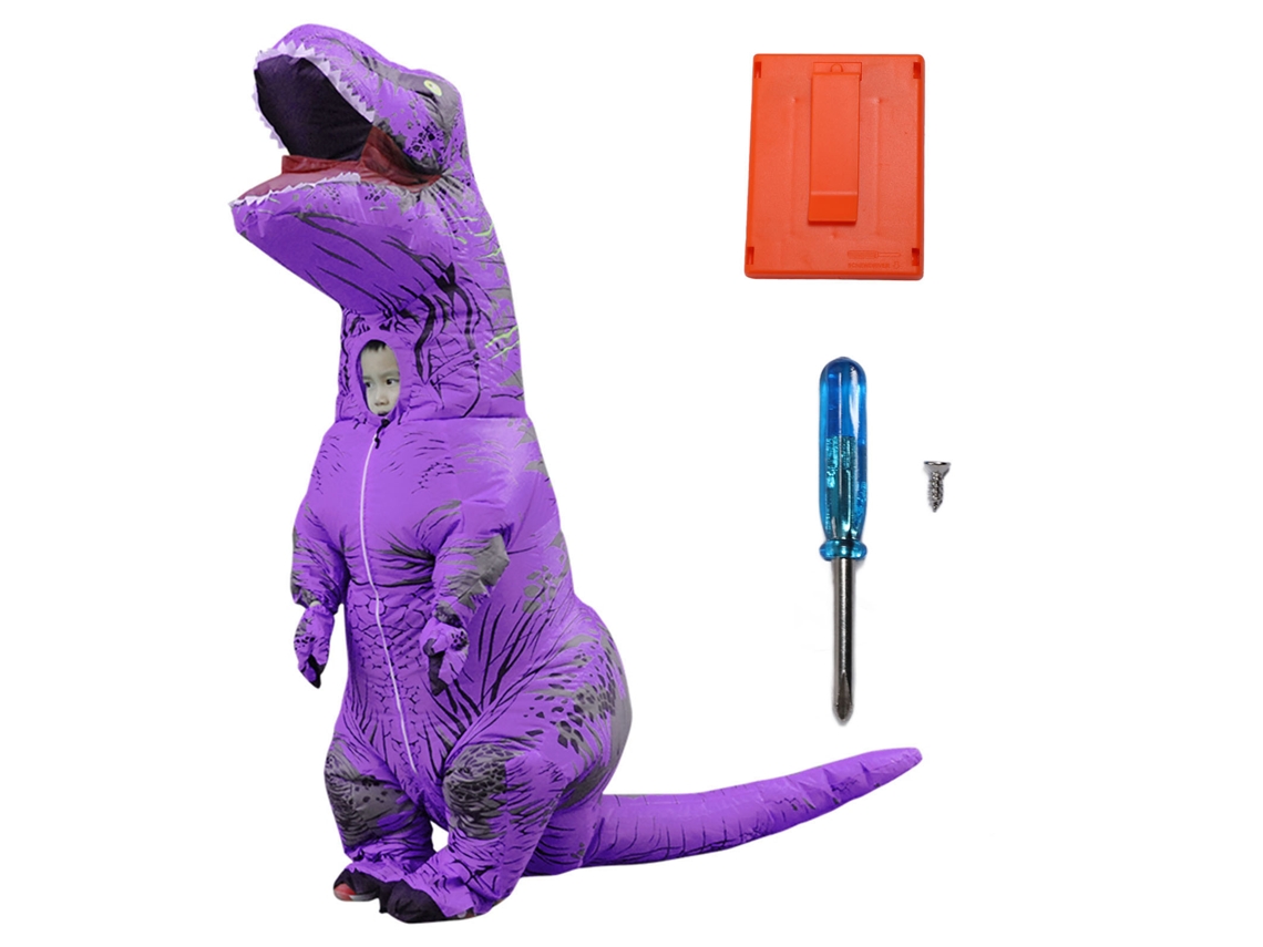 Disfraz inflable de dinosaurio para cosplay y festivales