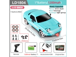 Coche de drift RC 1/18 estilo Mazda MX5, tracción a las 2 ruedas, 2.4G, giroscopio ESP, faros LED funcionales, modelo realista para niños. Aeuzwr