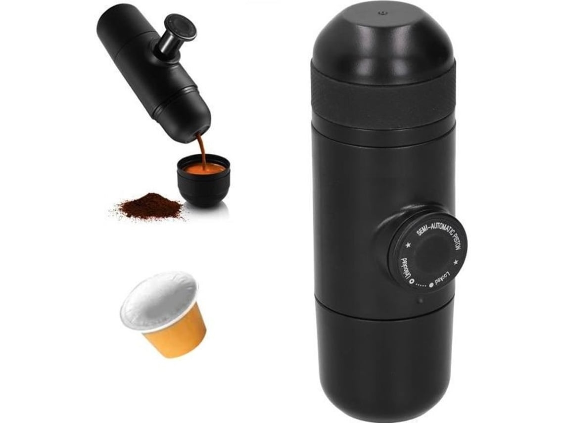 Mini Cafetera Portátil - Compatible Con Nespresso - Presión De 15 Bares - Negra - Compatible Con Cápsulas